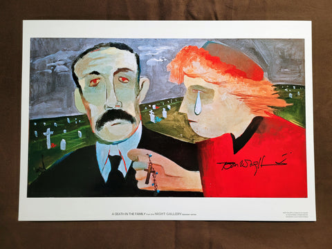 A Death in the Family 13" x 19" Print Autographed by Night Gallery artist Tom Wright