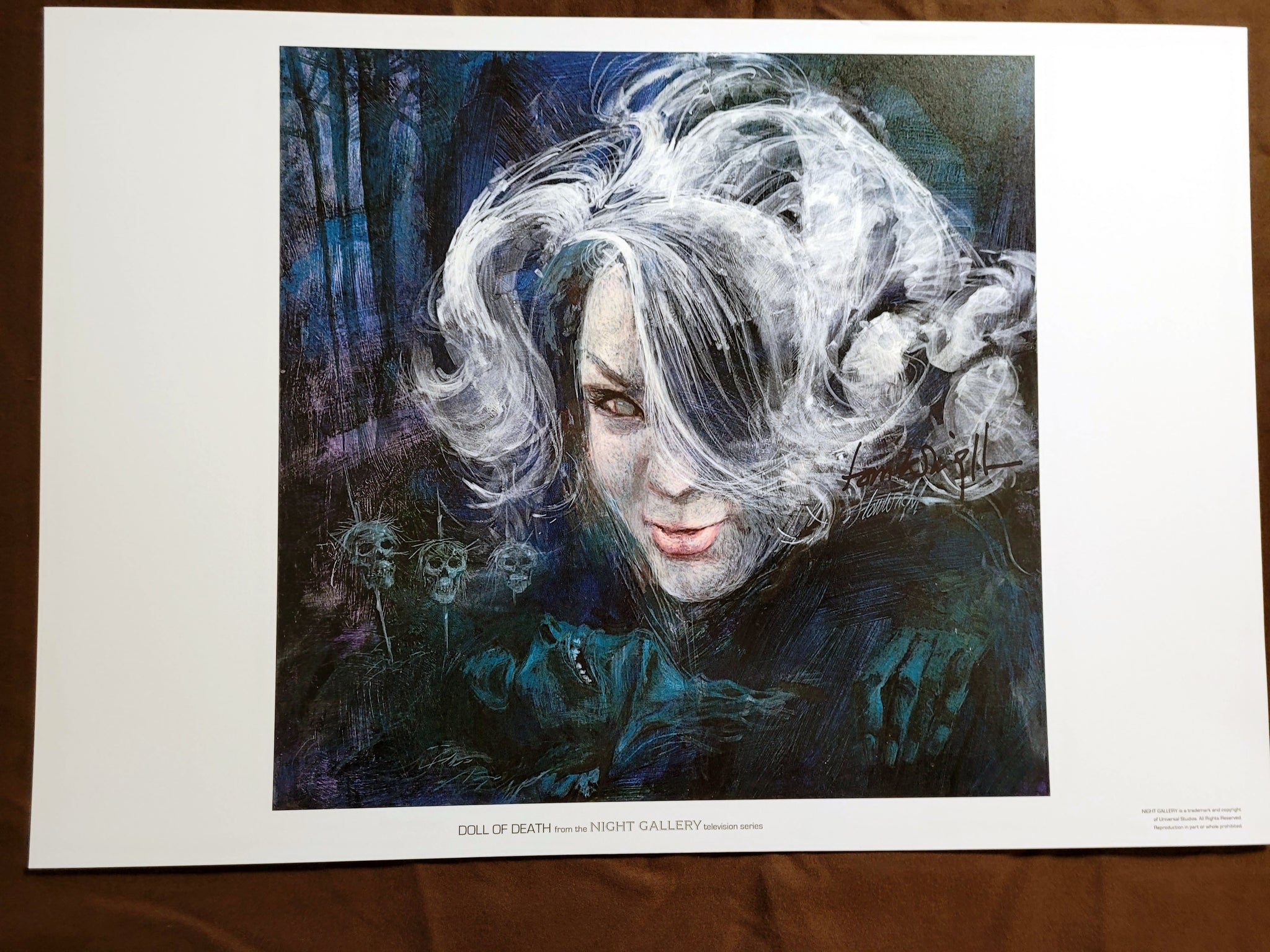 Doll of Death 13" x 19" Print Autographed by Night Gallery artist Tom Wright