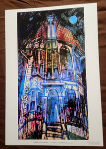 House--With Ghost 13" x 19" Print Autographed by Night Gallery artist Tom Wright