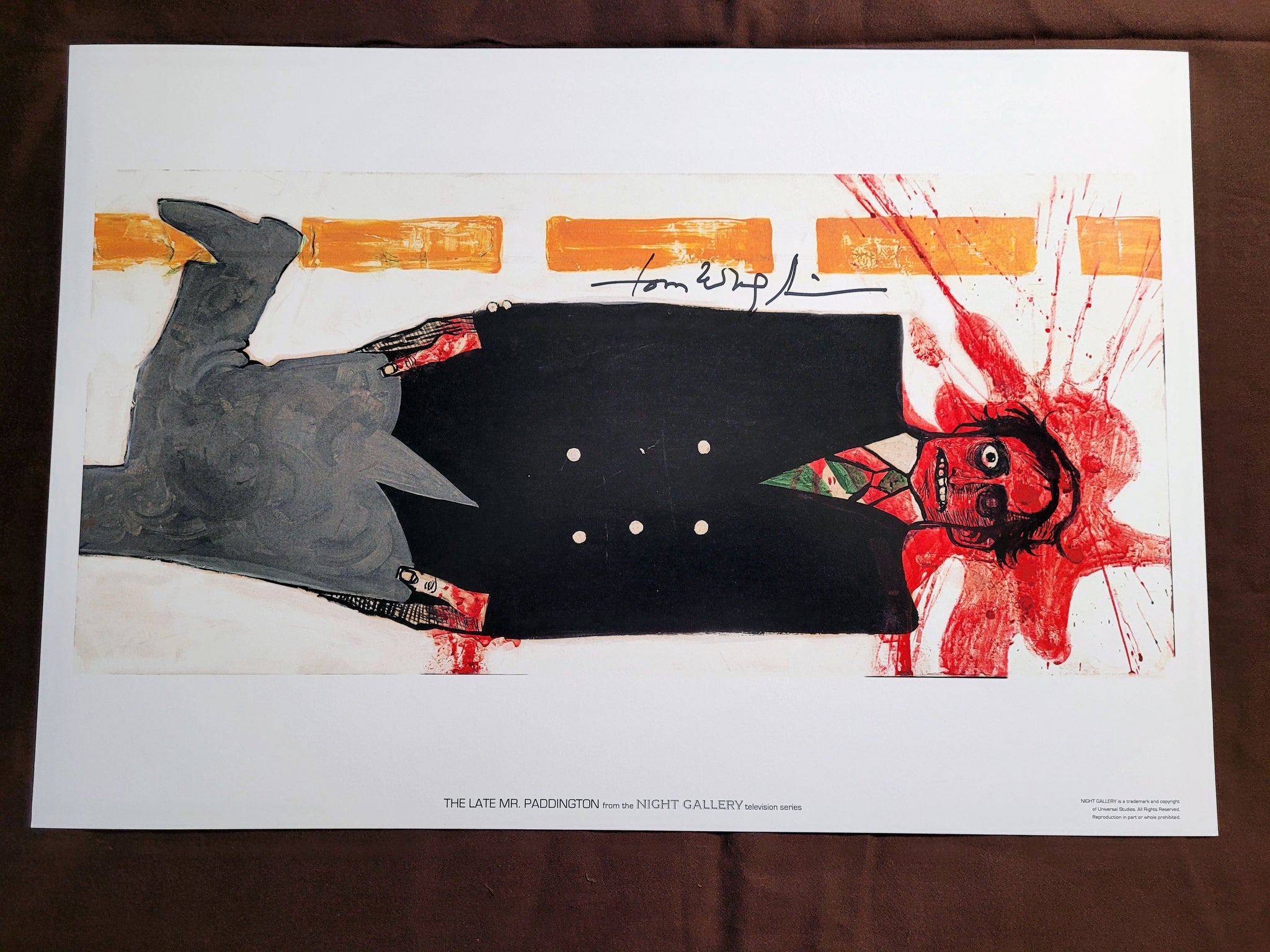 The Late Mr. Peddington 13" x 19" Print Autographed by Night Gallery artist Tom Wright